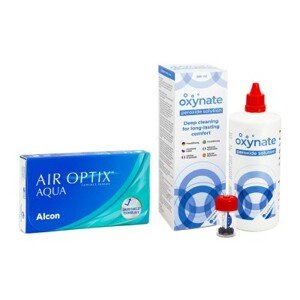 Alcon Air Optix Aqua (6 čoček) + Oxynate Peroxide 380 ml s pouzdrem