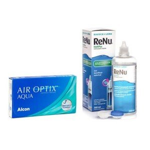 Alcon Air Optix Aqua (6 čoček) + ReNu MultiPlus 360 ml s pouzdrem