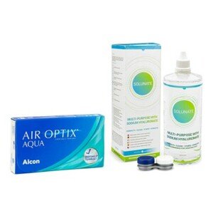 Alcon Air Optix Aqua (6 čoček) + Solunate Multi-Purpose 400 ml s pouzdrem