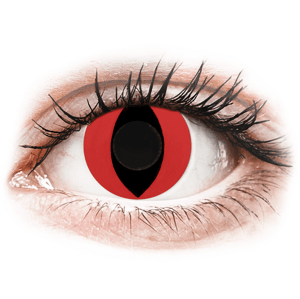 CRAZY LENS - Cat Eye Red - nedioptrické jednodenní (2 čočky)