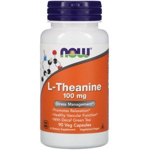 Now Foods L-Theanin 100 mg 90 kapslí