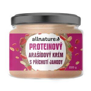 Allnature Arašídový protein krém - příchuť jahoda 220g - datum spotřeby 07/2023