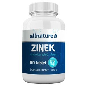 Allnature Zinek - 25 mg - 60 tbl.