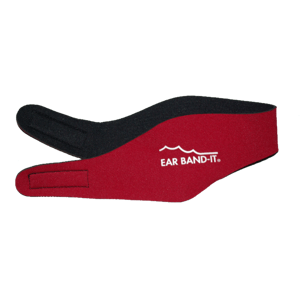 Ear Band-It® Červená čelenka na plavání Velikost čelenky: Velká (10-99 let)