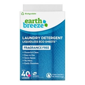Earth Breeze - prací pásky Bez parfemace - 40 pracích dávek