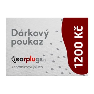 Elektronický dárkový poukaz na Earplugs.cz Hodnota poukazu: 1200