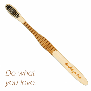 Mobake Motivační bambusový kartáček "Do what you love." (medium)