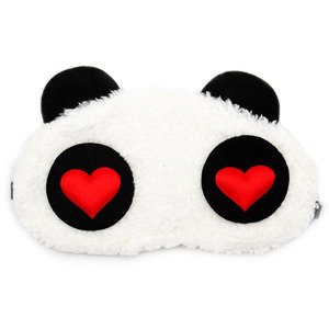 Panda Červené Srdce Maska na oči na spaní