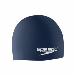 Speedo Plain flat - silikonová plavecká čepice Barva: Tmavě modrá